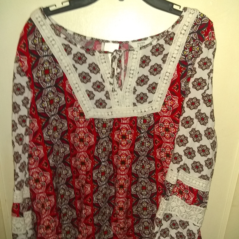 crown and Ivy Boho Shirt